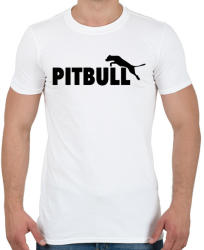 printfashion Pitbull paródia - Férfi póló - Fehér (1187555)