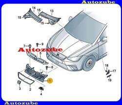 Seat IBIZA 5 2017.01-től /6S/ Hűtődíszrács (embléma nélkül) /Gyári alkatrész/ (Egyedi rendelésre, NEM visszáruzható) 6F0853654