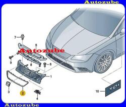 Seat LEON 3 2017.01-2020.02 /5F/ Hűtődíszrács krómkeret /Gyári alkatrész/ (Egyedi rendelésre, NEM visszáruzható) 5F0854643F