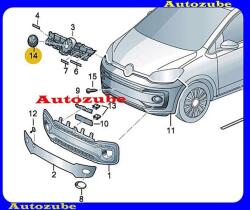 VW TOUAREG 2 2014.06-2018.02 /7P/ Embléma első "VW" átmérő: 15cm. /Gyári alkatrész/ (Egyedi rendelésre, NEM visszáruzható) 7P6853601D