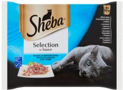 Hrană umedă pentru pisici Sheba Selection in Souce - pește 4 x 85 g