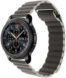 iUni Curea piele Smartwatch Samsung Galaxy Watch 46mm, Samsung Watch Gear S3, iUni 22 mm Dark Gray Leather Loop (510298)
