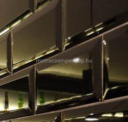 SPANYOL 10x20 NEGRO fényes fózolt FEKETE metro csempe