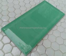  10x20 MANZANA TÜRKIZ ZÖLD fényes fózolt METRÓ CSEMPE