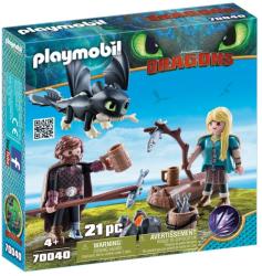 Playmobil Hiccup, Astrid si Pui De Dragon (70040)
