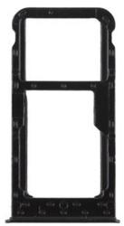 tel-szalk-009068 Huawei P Smart fekete SIM kártya tálca (2 SIM kártyás telefonokhoz) (tel-szalk-009068)