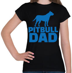 printfashion Pitbull apa - Női póló - Fekete (1197513)
