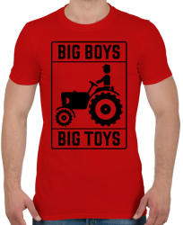 printfashion Big boys big toys - traktoros - Férfi póló - Piros (1196535)
