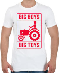 printfashion Big boys big toys - traktoros - Férfi póló - Fehér (1195970)