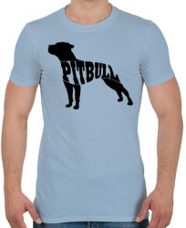 printfashion Pitbull - Férfi póló - Világoskék (1197282)