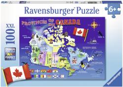 Ravensburger Harta Canadei - 100 piese (10569) Puzzle