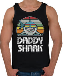 printfashion Daddy shark - Férfi atléta - Fekete (1199144)