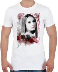 printfashion Vér és fajdalom - Férfi póló - Fehér (1210198)