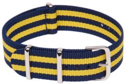 Nato Szíj, Sötétkék/sárga, 20mm