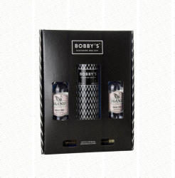 Bobby's Schiedam Dry Gin 42% 0,7 l & J. Gasco Indian Tonic 2x0,2 l & gin fűszer - díszdobozban
