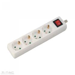 V-TAC 4 Plug 1.5 m Switch (8764)