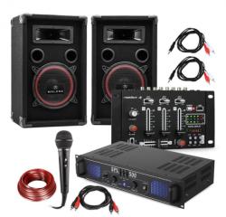 Electronic-Star DJ-14 BT, DJ PA set, amplificator PA, mixer BT, 2 x difuzoare, micro karaoke (PL-DJ-14_USB_BT) (PL-DJ-14_USB_BT)