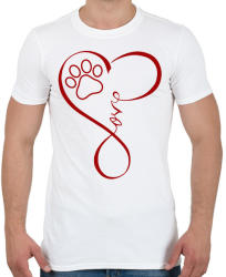 printfashion Szeresd az állatokat - Férfi póló - Fehér (1218540)