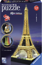 Ravensburger Turnul Eiffel Noaptea 3D - 216 piese (RVS3D12579)