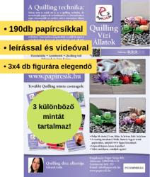 Vízi Állatok - Quilling minta (190db csík 12db mintához és leírás képekkel)