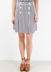 RohBoutique Fusta scurta, alb cu bleumarin, ROH - CLF207