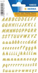 Herma Vario No. 4152 arany színű, 8 mm magasságú, időjárásálló öntapadó betűk, karakterek: A-Z - kiszerelés: 2 ív / csomag (Herma No. 4152)
