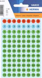 Herma Vario No. 4129 fekete színű, 3 mm magasságú, öntapadó számok, karakterek: 3 x 1-160 - kiszerelés: 6 ív / csomag (Herma No. 4129)