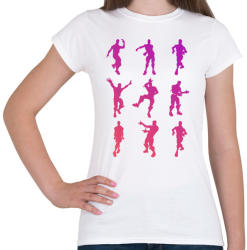 printfashion Fortnite Emotes - Női póló - Fehér (1236538)