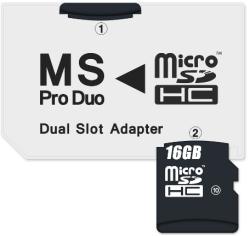 Platinet Adaptor Card ProDuo la 2x micro SDHC Platinet (PMAMS) - sogest