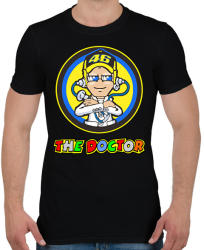 printfashion VR46 The Doctor - Férfi póló - Fekete (1261167)