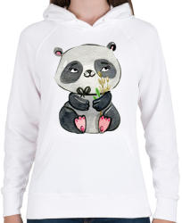printfashion Cute Panda boy - Női kapucnis pulóver - Fehér (1258253)