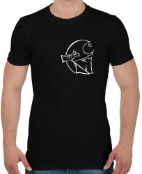 printfashion Kőbányai-Kutyasuli fehér-vektor - Férfi póló - Fekete (1073081)