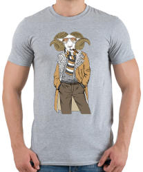 printfashion Fashion Goat - Férfi póló - Sport szürke (1252199)
