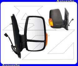 FORD TRANSIT 6 2014.05-2019.04 Visszapillantó tükör jobb "RÖVID-karos" elektromosan behajló, fűthető-domború tükörlappal, sárga irányjelzővel, fekete borítással (kar: 110mm) MFD813-R