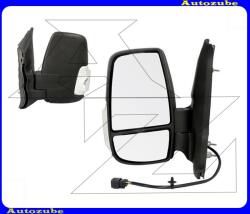 FORD TRANSIT 6 2014.05-2019.04 Visszapillantó tükör bal "RÖVID-karos" elektromosan állítható, fűthető-domború tükörlappal, fehér irányjelzővel, fekete borítással (kar: 110mm) MFD810-L