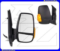 FORD TRANSIT 6 2014.05-2019.04 Visszapillantó tükör jobb "RÖVID-karos" kívűlről állítható, domború tükörlappal, sárga irányjelzővel, fekete borítással (kar: 110mm) MFD809-R