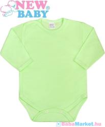 NEW BABY Baba teljes hosszba patentos body - New Baby Classic zöld 50