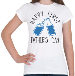 printfashion Boldog első apák napját! - Női póló - Fehér (1266567)