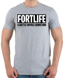printfashion A battle royale addiction - Fortnite - Férfi póló - Sport szürke (1262671)
