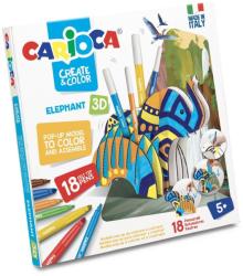 CARIOCA Set articole creative CARIOCA Create & Color - ELEPHANT 3D