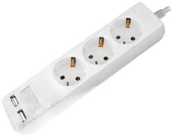 V-TAC 3 Plug + 2 USB 1,5 m (8774)