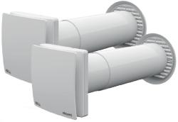 Elicent Ventilator cu Recuperare de Caldura ELICENT REC DUO 100, Protectie IPX4, Clasa eneregetica A, Consum redus de energie, Silentios, Motor EC brushless, Canal telescopic, Fabricatie Italia (2RC1100)