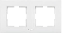 Panasonic Sorolókeret (2-es) vízszintes, fehér, Panasonic feliratos (WKTF0802-2WH)
