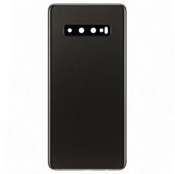  tel-szalk-009775 Samsung Galaxy S10 fekete akkufedél, hátlap, hátsó kamera lencse (tel-szalk-009775)