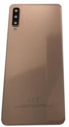 tel-szalk-009768 Samsung Galaxy A7 (2018) A750 arany akkufedél, hátlap, hátsó kamera lencse (tel-szalk-009768)