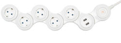 Somogyi Elektronic 5 Plug + 2 USB 1.4 m (NVH 05K/USB)