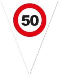 zászlógirland 50. közlekedési táblás ( 5 m )