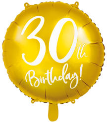 PartyDeco S. r. o 30. Évszámos lufi, fólia, arany, happy b