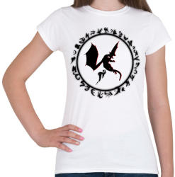 printfashion misztikus-sárkányos logo - Női póló - Fehér (1286938)