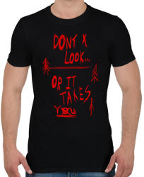 printfashion ijesztő felirat - Férfi póló - Fekete (1289324)